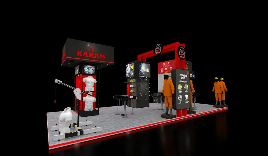A Plus Fair exhibition stand render