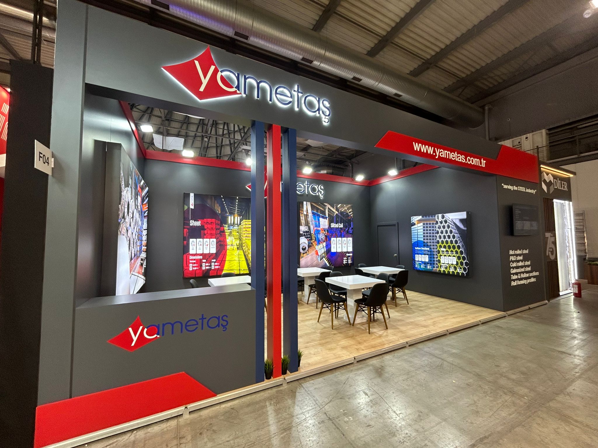 YAMETAŞ exhibition booth at MADE İN STEEL- MİLANO by A Plus Fair