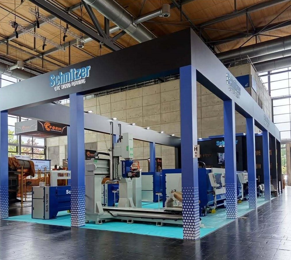 SCHNİTZER wooden exhibition stand at Ligna-Hannover